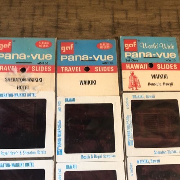 NWT Aloha! Hawaiian 🌺 GAF Slides 1970s Waikiki Diamond Head 🏖 🥥 🏊🏻‍♀️ Fab! - Picture 4 of 17